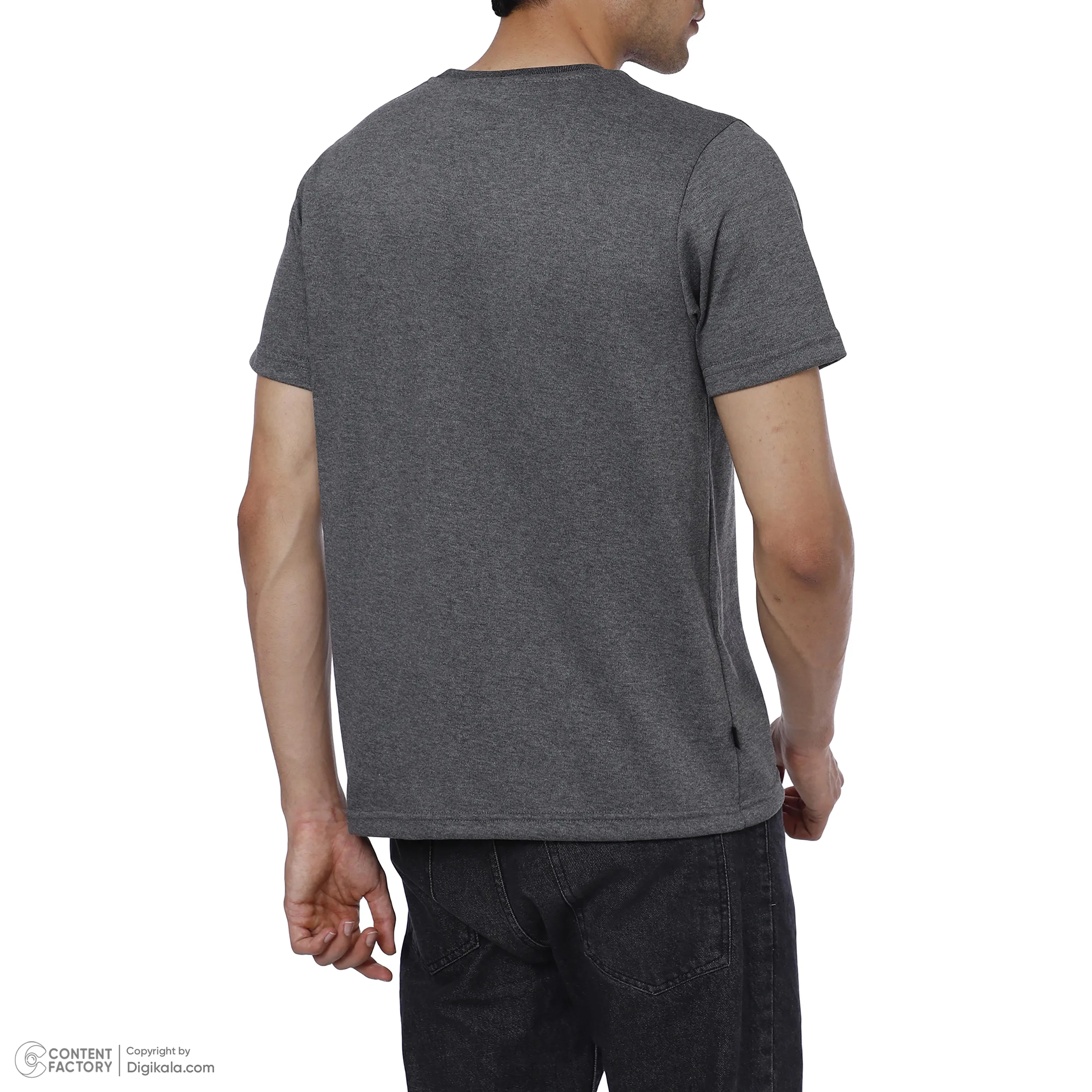 تی شرت آستین کوتاه مردانه ایزی دو مدل 0177 رنگ دودی