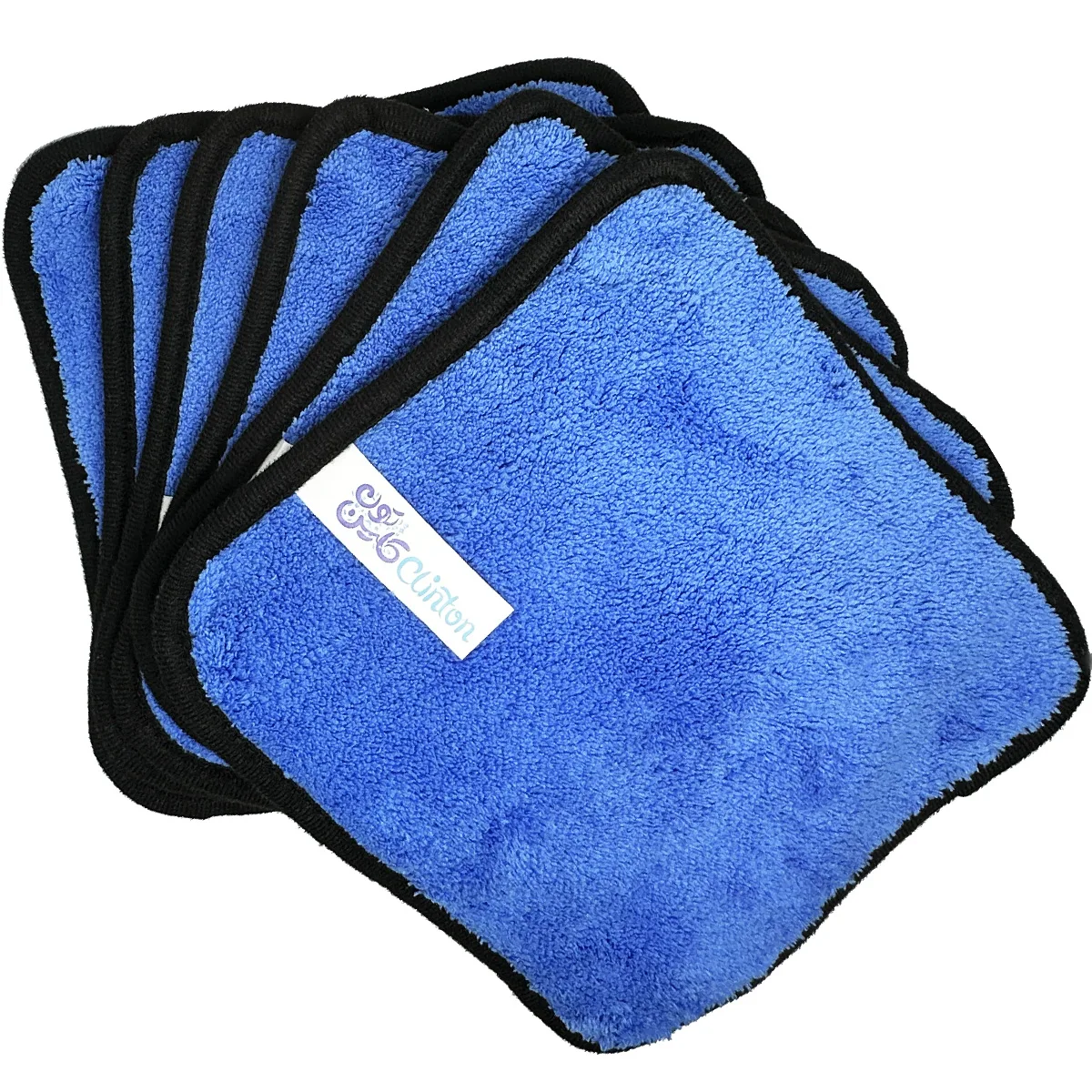 دستمال نظافت خودرو کلینتون مدل سوپر میکروفایبر 6030 مجموعه شش عددی