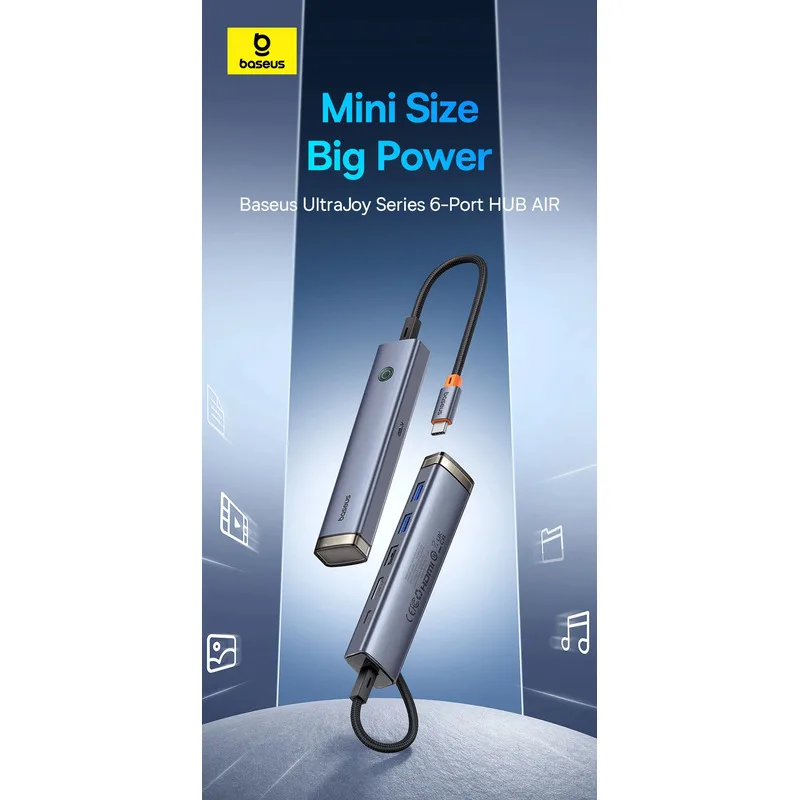 هاب 6 پورت USB-C بیسوس مدل BS-OH166