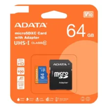 کارت حافظه microSDHD ای دیتا مدل Premier کلاس 10 استاندارد UHS-I U1 سرعت 100MBps ظرفیت 64 گیگابایت