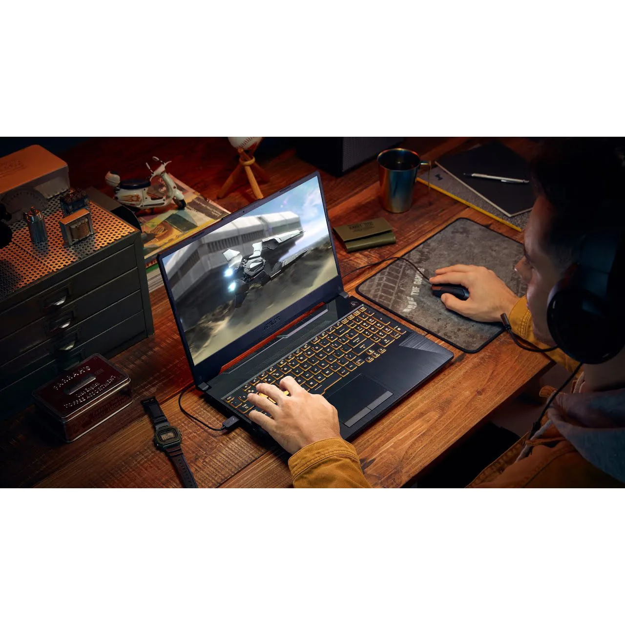 لپ تاپ 15.6 اینچی ایسوس مدل TUF Gaming A15 FA506NFR-HN012-R7 7435HS-16GB DDR5-1TB SSD-RTX2050-FHD - کاستوم شده
