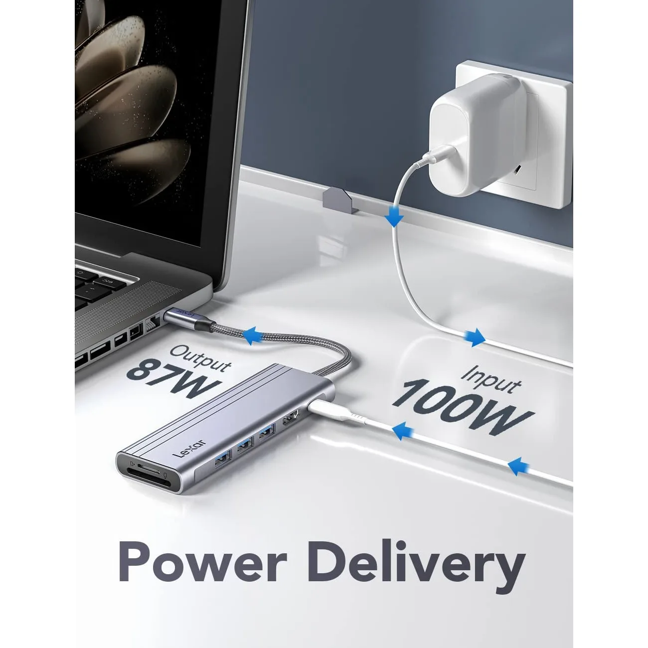 هاب 7 پورت USB-C لکسار مدل H31