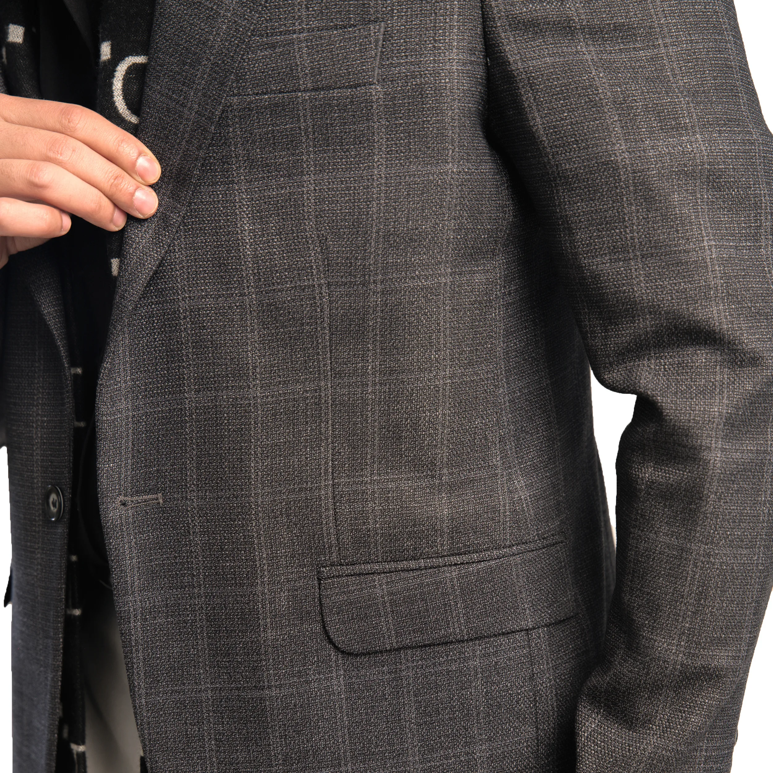 کت تک مردانه مدل چهارخانه درشت شکوه 1-1