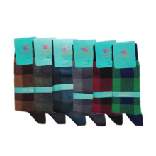 جوراب مردانه ال سون مدل چهارخانه کلاسیک درشت کد PH768.1 بسته 6 عددی