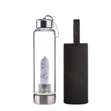 قمقمه ورزشی مدل منشور مون استون به همراه کاور گنجایش 1 لیتر