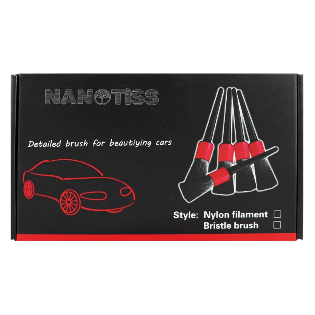 برس صفرشویی و دیتیلینگ خودرو نانوتیس مدل Detailing Brush Set کد S2024 مجموعه 5 عددی