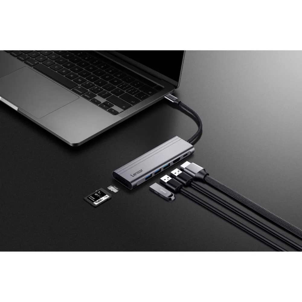 هاب 7 پورت USB-C لکسار مدل H31