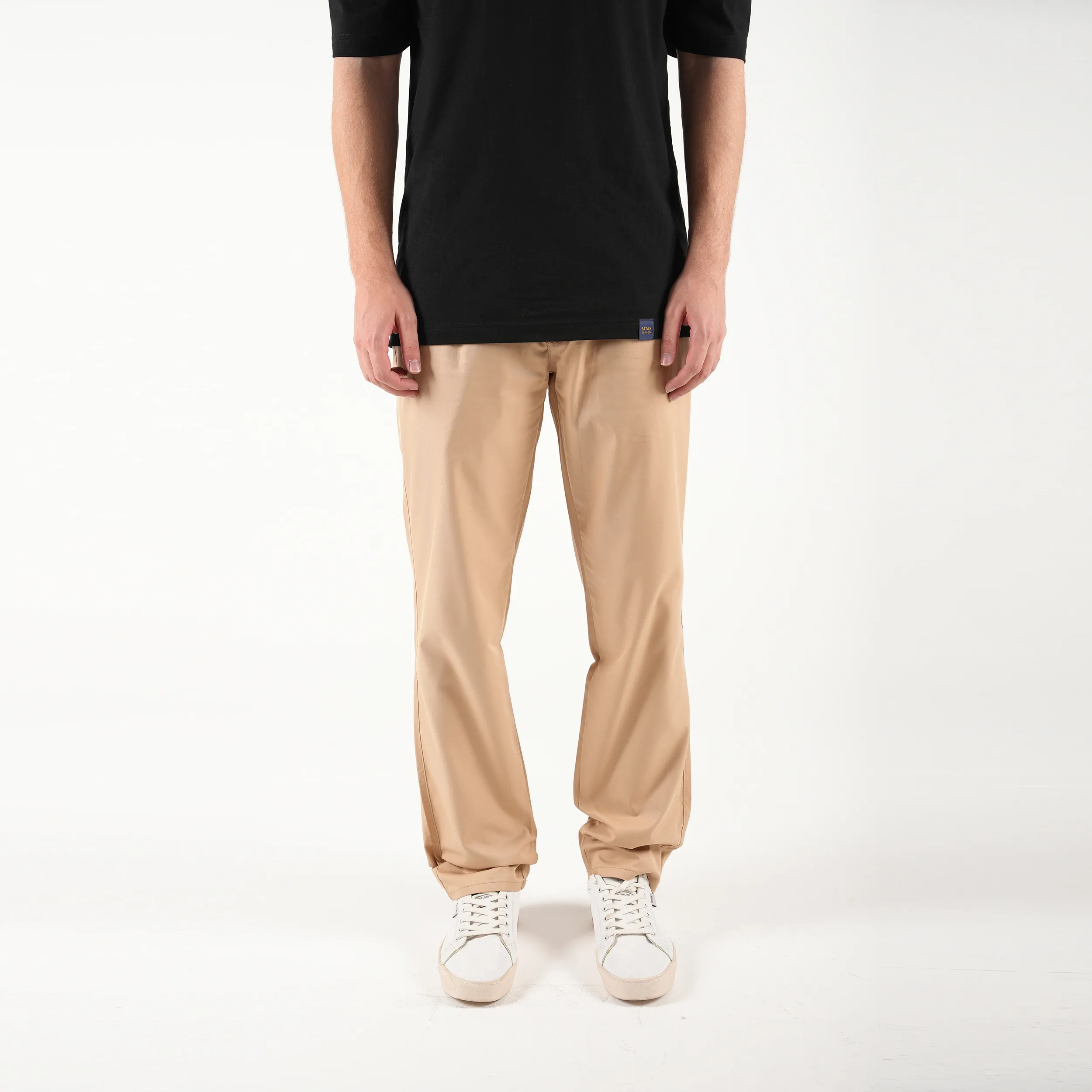 شلوار راسته مردانه پاتن جامه مدل پیلی دار کد 04M3677