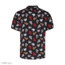 پیراهن آستین کوتاه یقه برگردان مردانه مدل هاوایی برگ سوزنی کد RD