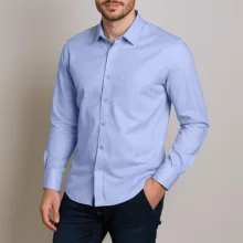 پیراهن آستین بلند یقه برگردان مردانه دیجی استایل اسنشیال مدل 04