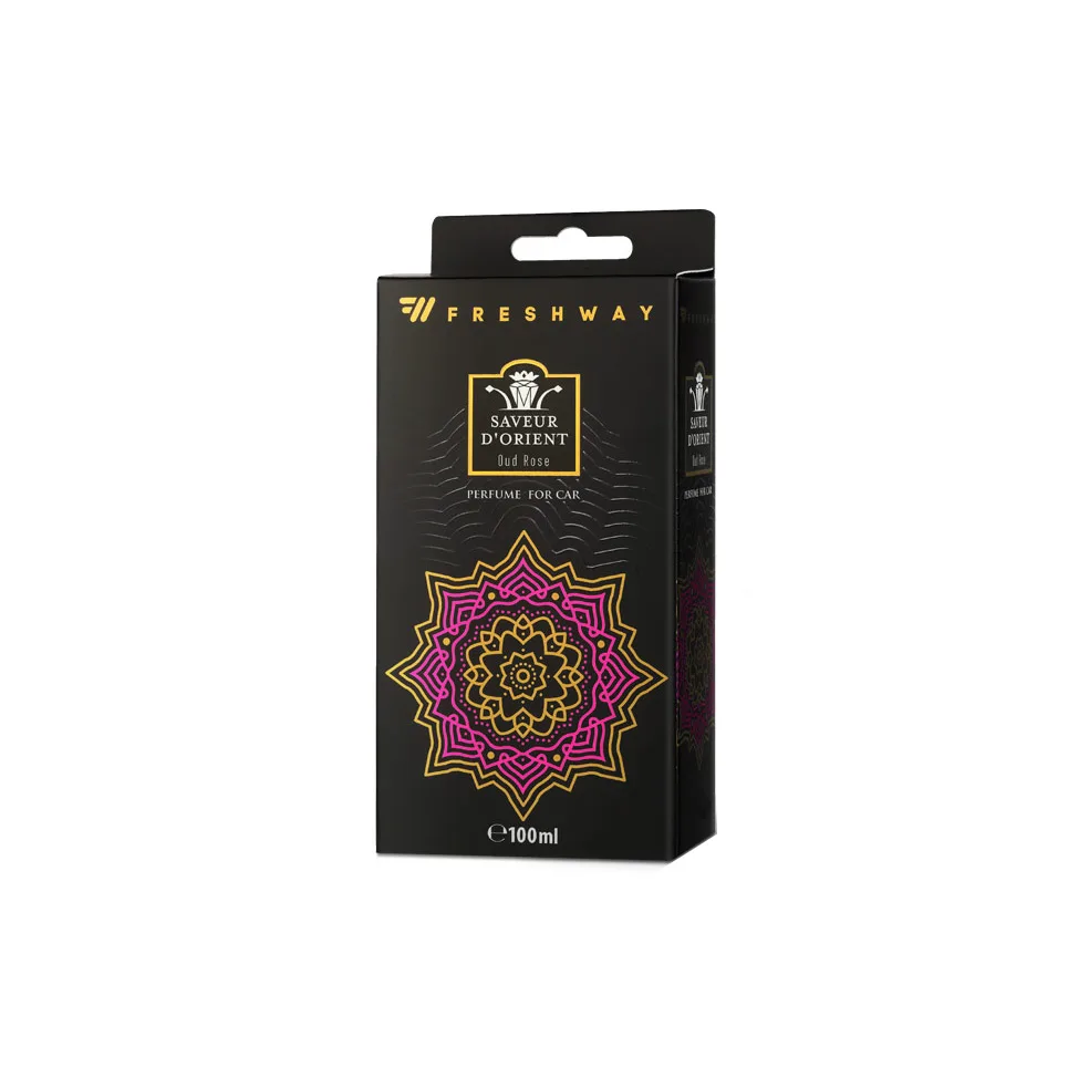 اسپری خوشبوکننده خودرو فرش وی مدل اورینت کد SDR با رایحه Oud Rose حجم 100 میلیلیتر