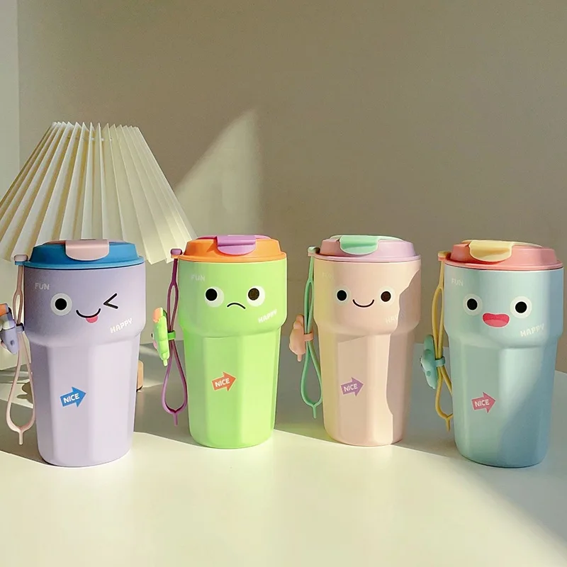 ماگ سفری مدل Happy بند عروسکی گنجایش 0.45 لیتر