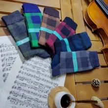 جوراب مردانه ال سون مدل چهارخانه کلاسیک درشت کد PH768.1 بسته 6 عددی