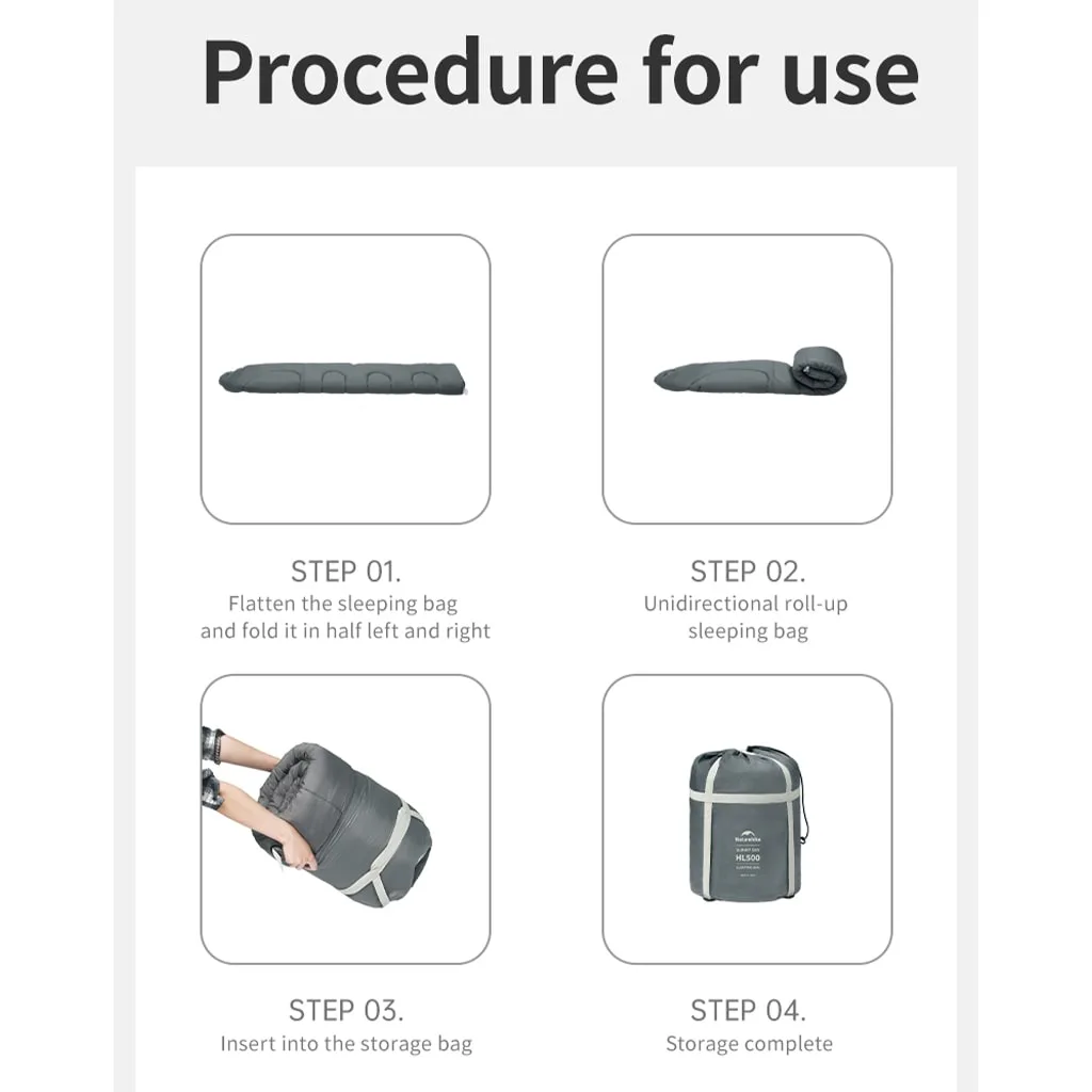 کیسه خواب یک نفره نیچرهایک مدل HL500 کد CNK2450WS042