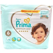پوشک پریما مدل premium care بسته 35 عددی