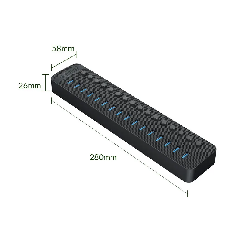 هاب 16 پورت USB 3.0 اوریکو مدل CT2U3-16AB