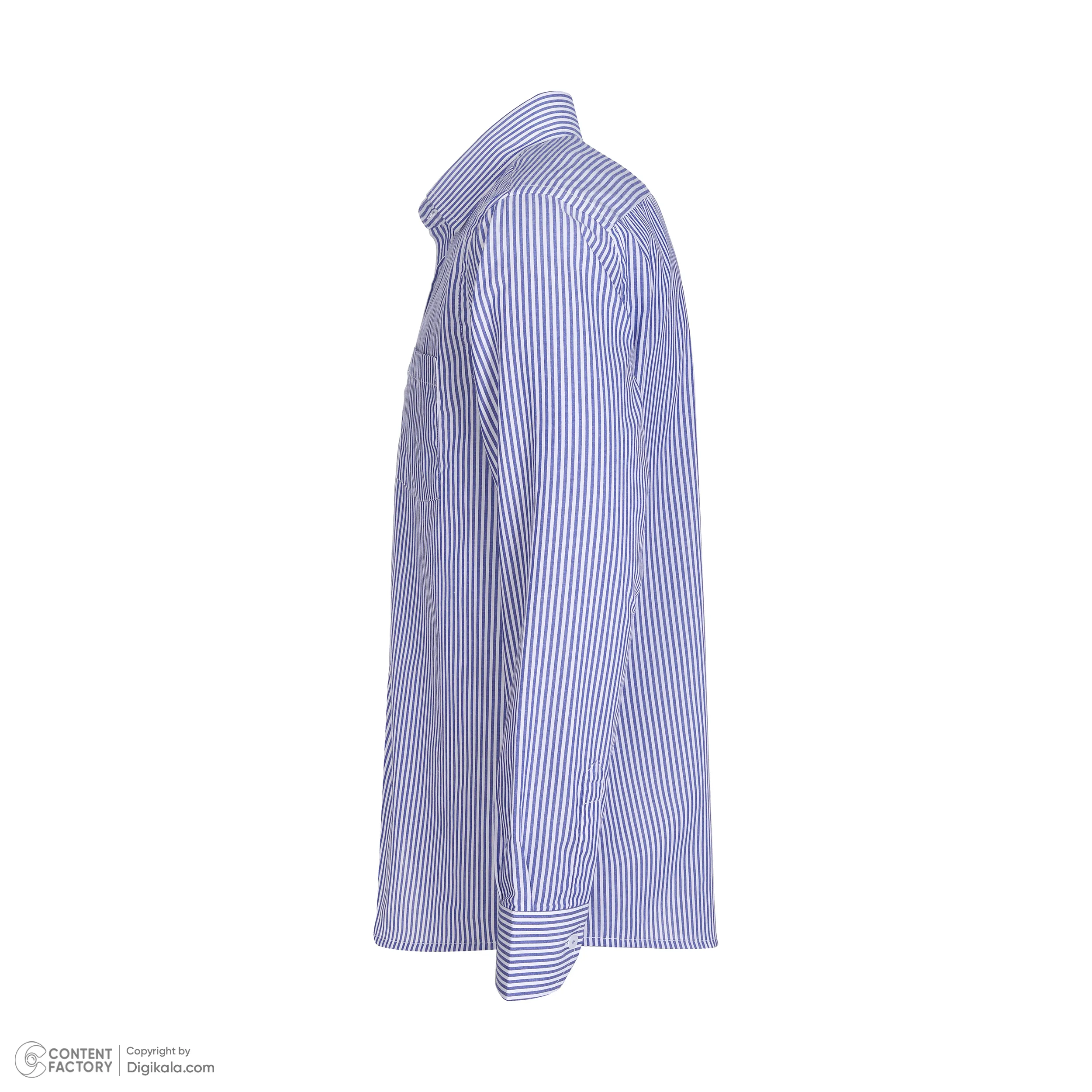 پیراهن آستین بلند یقه برگردان مردانه پاتن جامه مدل کلاسیک 102721030217287 طرح راه راه