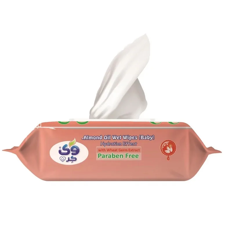 دستمال مرطوب کودک وی کر مدل عصاره جوانه گندم و روغن بادام 6 بسته 72 عددی