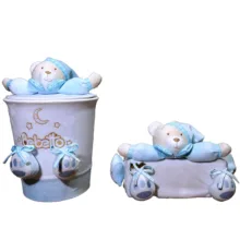 کاور دستمال کاغذی و سطل کودک طرح خرس نانان