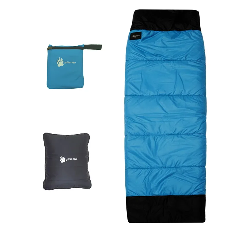 کیسه خواب یک نفره گلدن بیر مدل  MISHL به همراه زیرانداز و بالش سفری