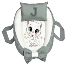 تشک غلت گیر نوزاد پاد آفرین مدل گربه طرح حرف J