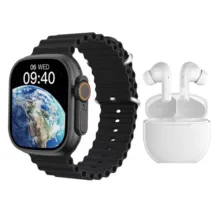 ساعت هوشمند 50 میلی متری اسمارت واچ مدل WISME-M2 با بند سیلیکونی به همراه هدفون