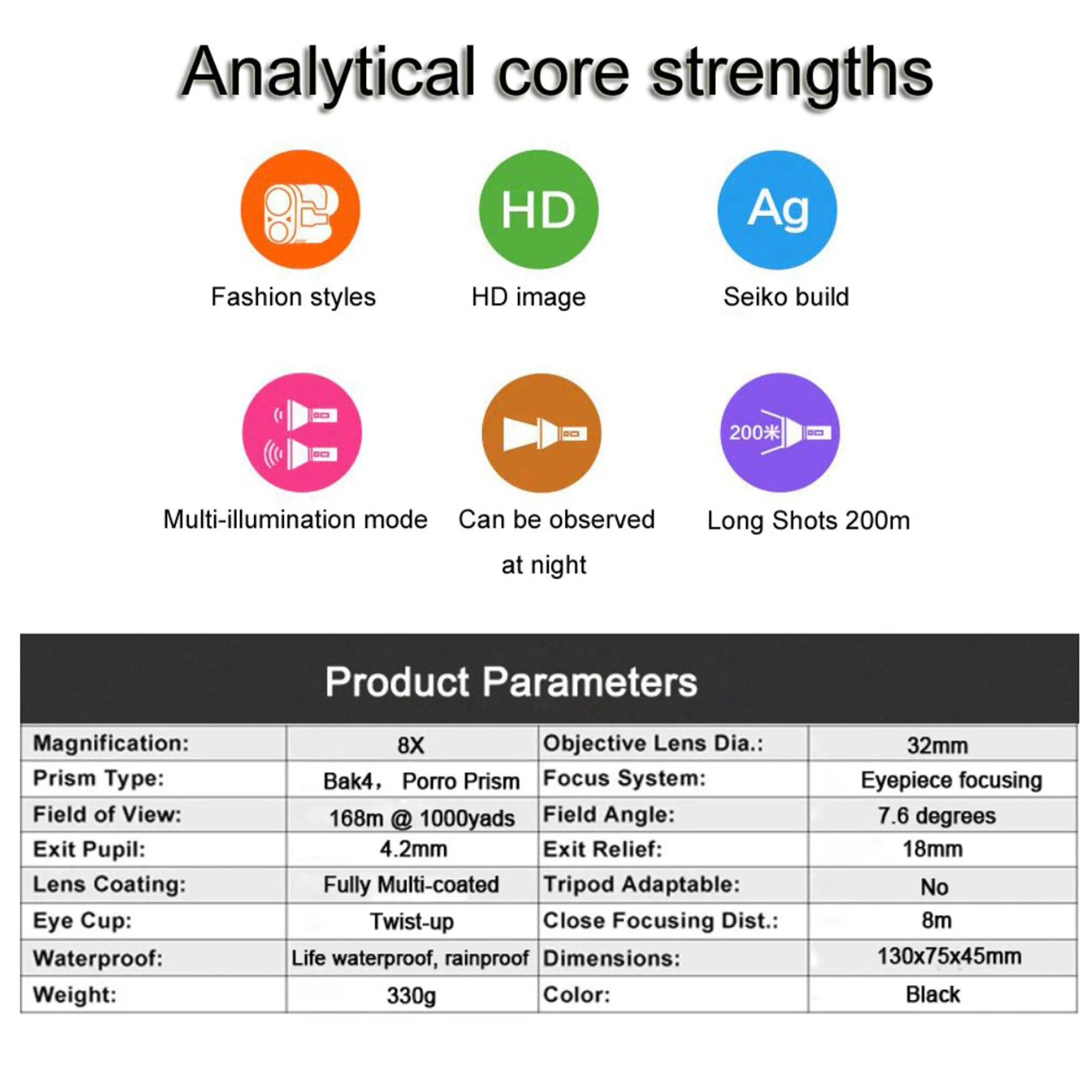 دوربین تک چشمی مدل 8X32