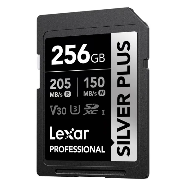 کارت حافظه SDXC لکسار مدل SILVER PLUS کلاس 10 استاندارد ظرفیت 256 گیگابایت سرعت 205MBps