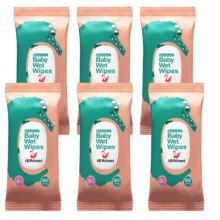 دستمال مرطوب کودک نیوساد مدل Crocodile شش بسته 100 عددی