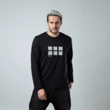 تی‌شرت آستین بلند مردانه باینت مدل 2261572-572 رنگ مشکی