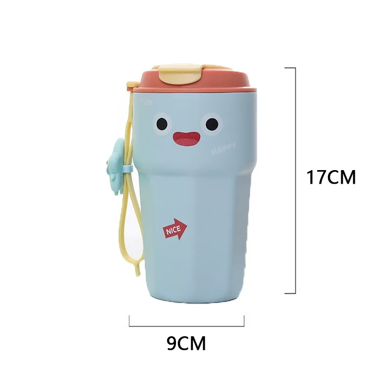 ماگ سفری مدل Happy بند عروسکی گنجایش 0.45 لیتر