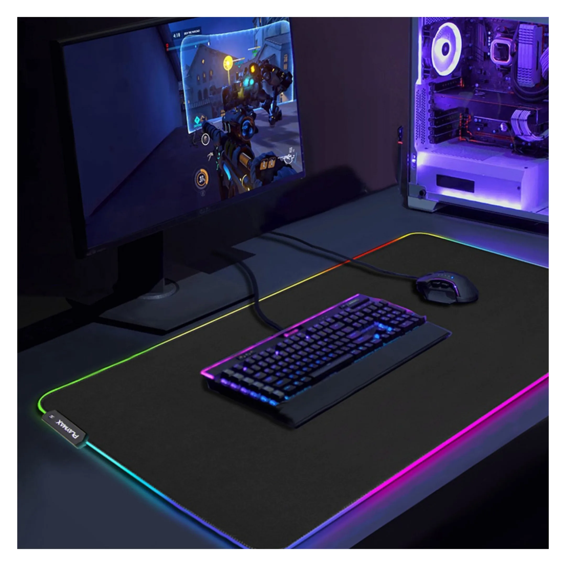 ماوس پد مخصوص بازی سنس مدل RGB 80×30