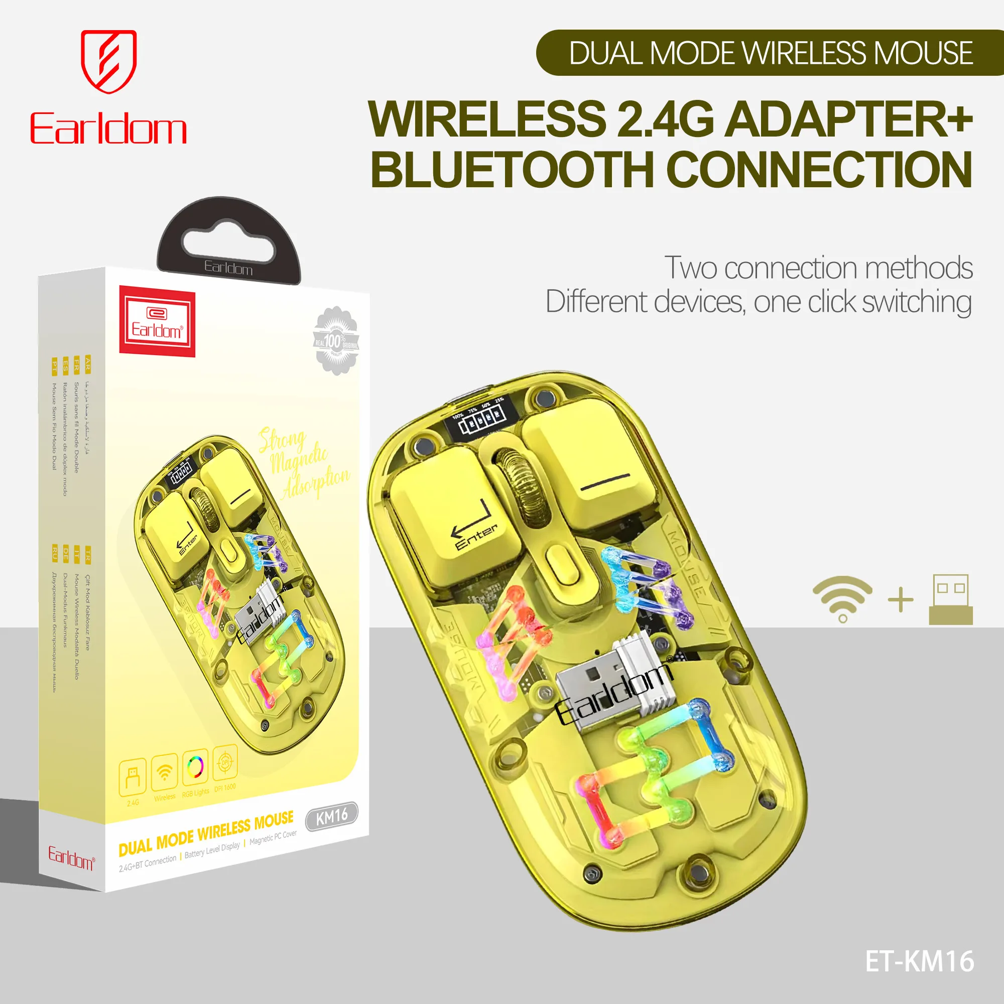 ماوس بی سیم ارلدام مدل DUAL MODE KM16