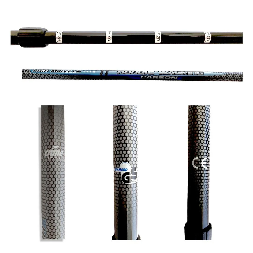 عصای کوهنوردی کرین مدل NORDIC WALKING مجموعه 2 عددی