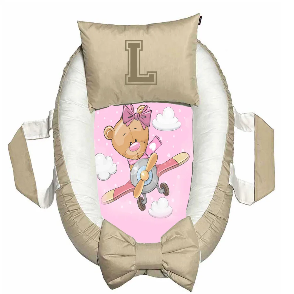 تشک غلت گیر نوزاد پادآفرین مدل خرس طرح حرف L