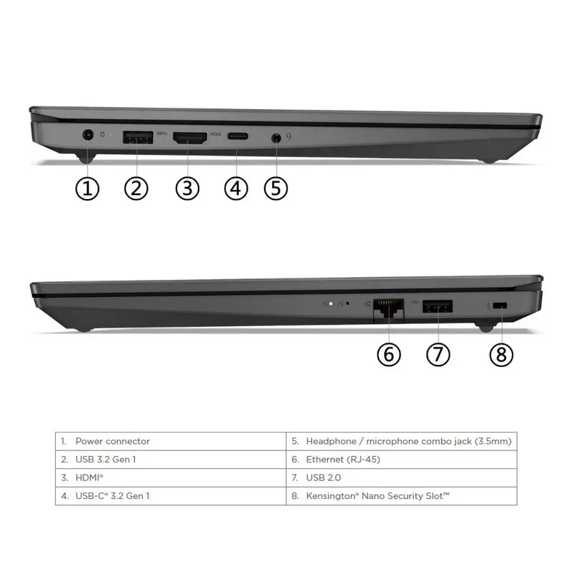 لپ تاپ 15.6 اینچی لنوو مدل V15 G4 IRU-i3 1315U-8GB DDR4-256GB SSD-TN-W