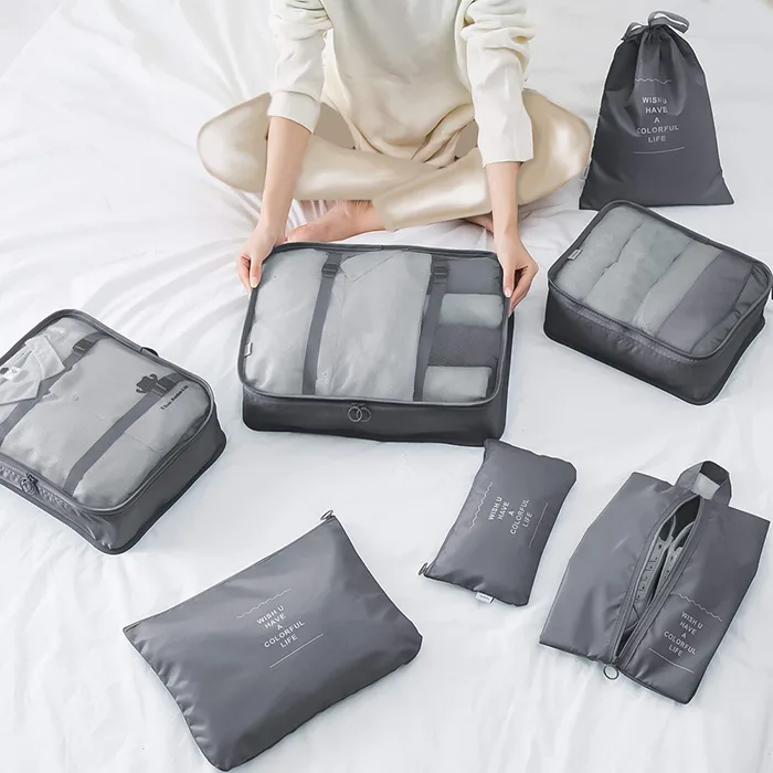 نظم دهنده ساک و چمدان تن تن مدل Colorful Life مجموعه 7 عددی