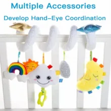 آویز تخت کودک جولی بی بی مدل WLTH8256J طرح ابر و ماه