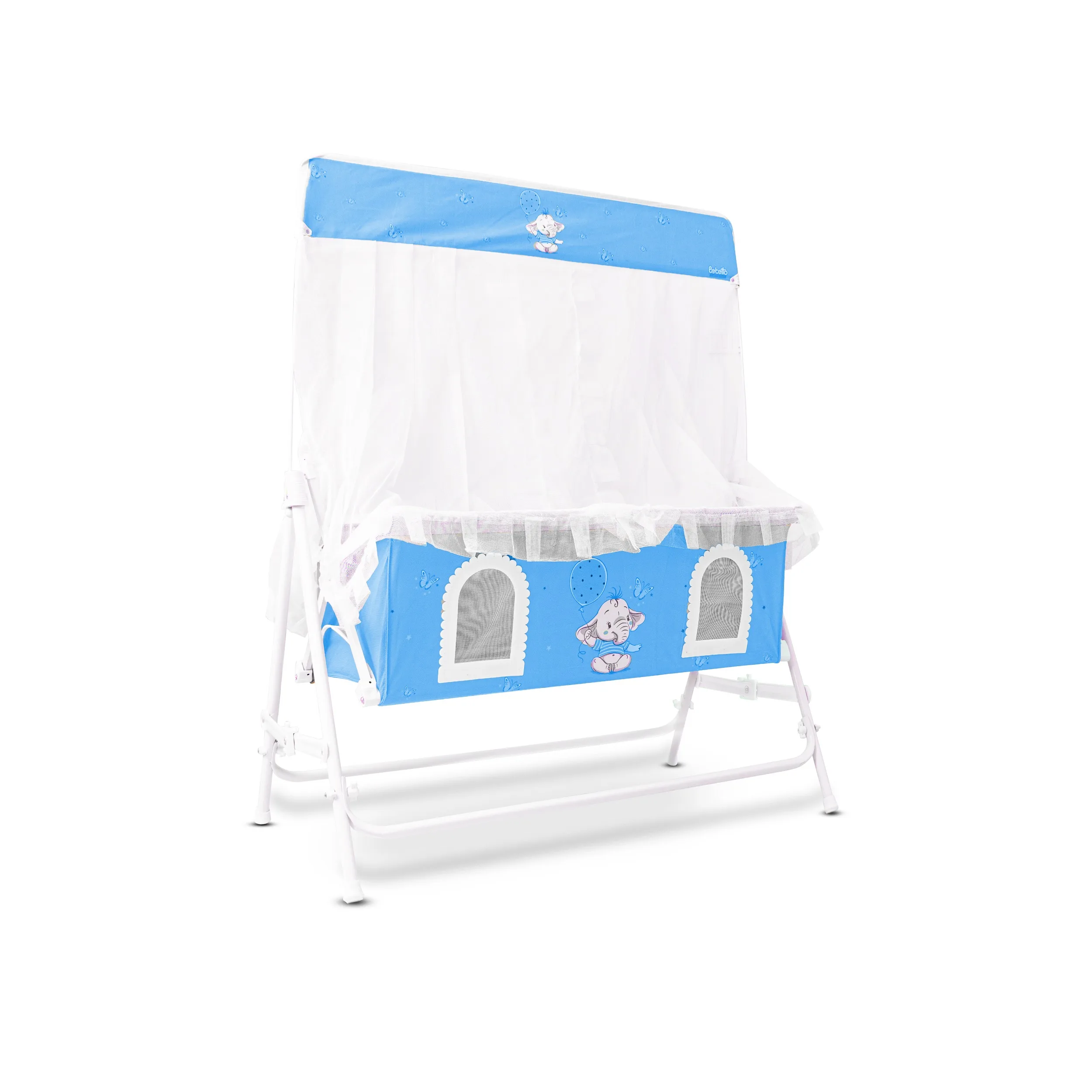 گهواره نوزاد شادی مدل مخمل طرح فیل و بادکنک