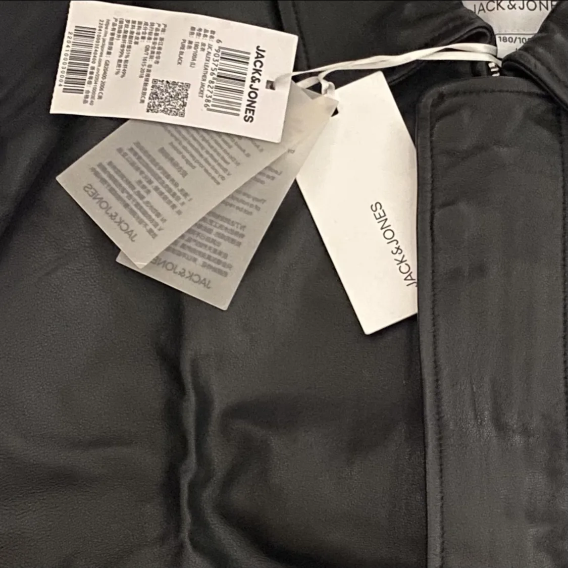 کت چرم مردانه جک اند جونز مدل JJC ALEX