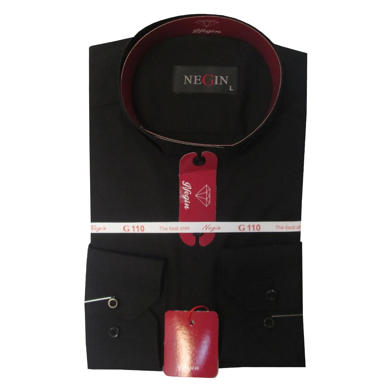 پیراهن آستین بلند مردانه نگین مدل دیپلمات