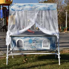 گهواره نوزاد شادی مدل مخمل طرح فیل ابر و باد