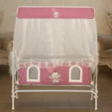 گهواره نوزاد شادی مدل مخمل طرح فیل و بادکنک