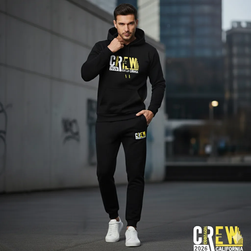 ست هودی و شلوار راحتی مردانه مدل NVHAKCREWB