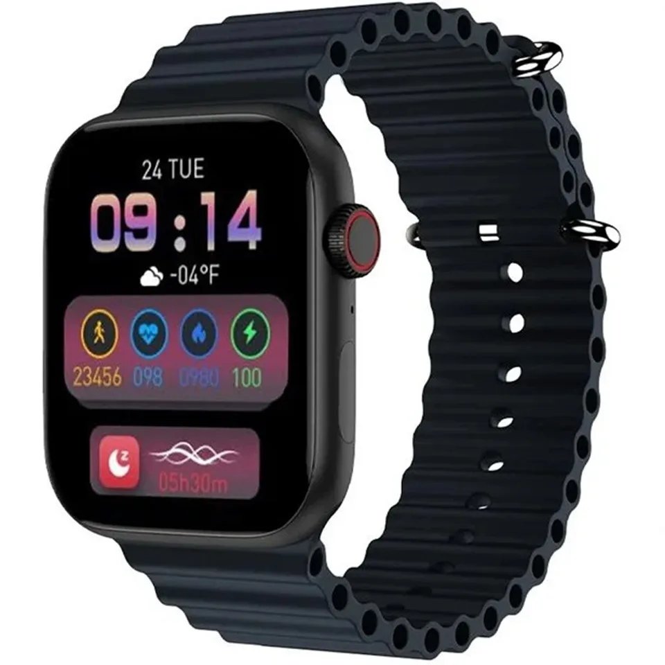 ساعت هوشمند مدل WS 86 MAX دارای قابلیت کنترل سطح اکسیژن خون با بند فلزی