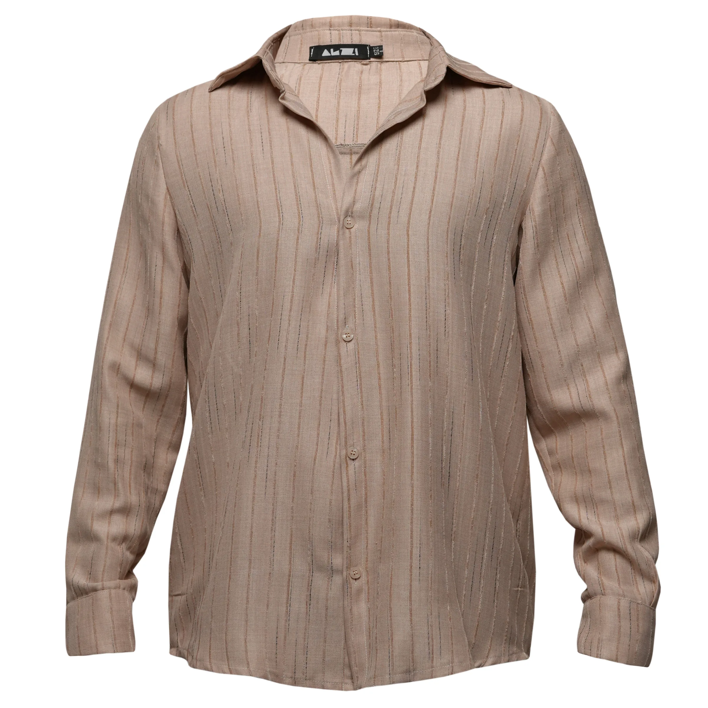 پیراهن آستین بلند یقه برگردان مردانه مدل 505C