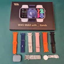 ساعت هوشمند ورنا مدل W45 Max With 7 Bands مناسب برای ورزش مجهز به گام شمار