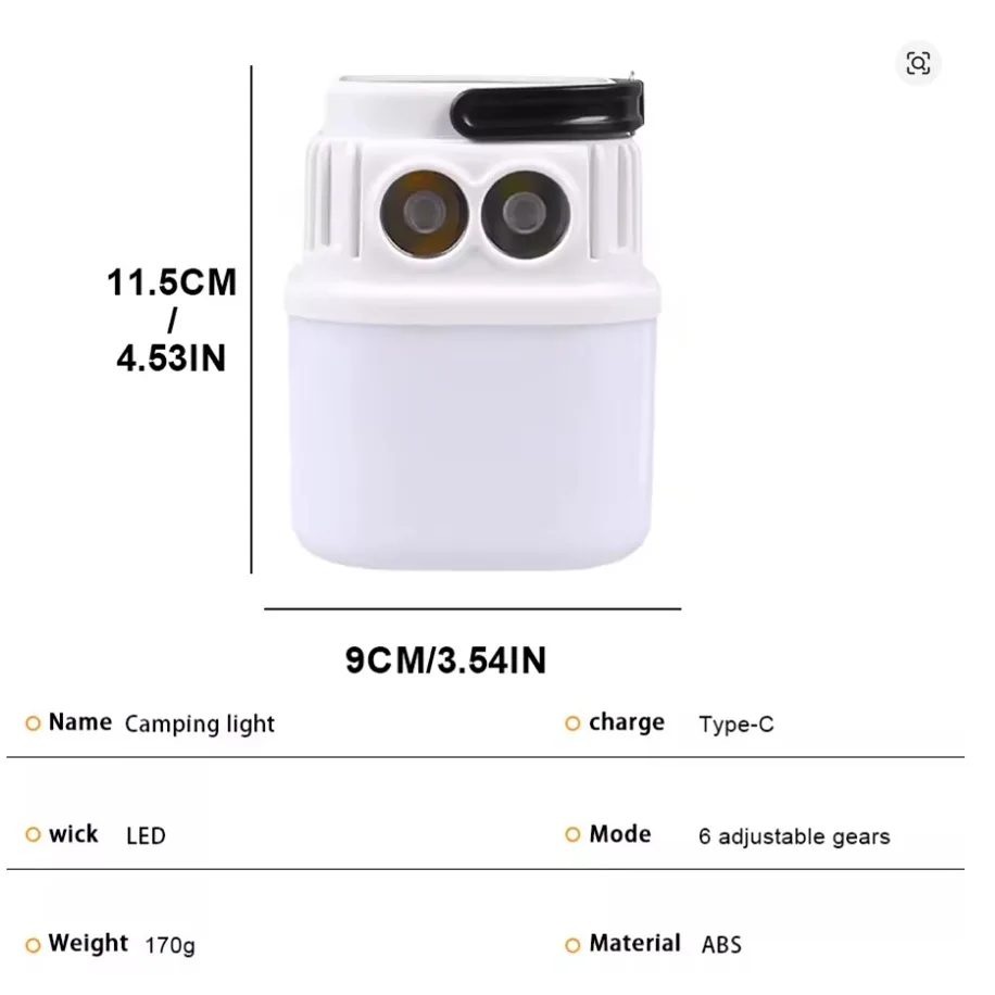 چراغ شارژی پنل دار مدل KT-668 با نور مهتابی