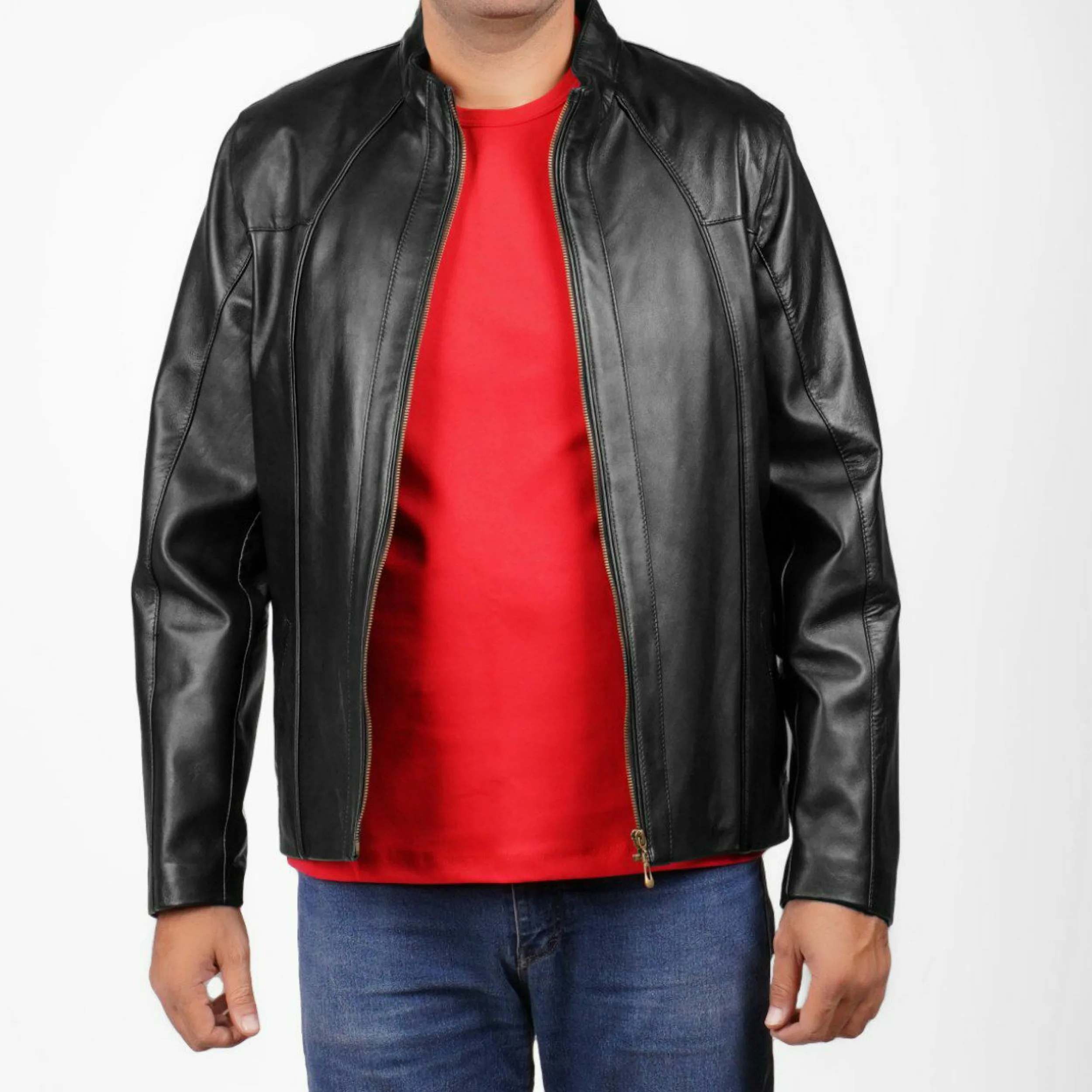 کت چرم مردانه چرم آفتاب مدل R520