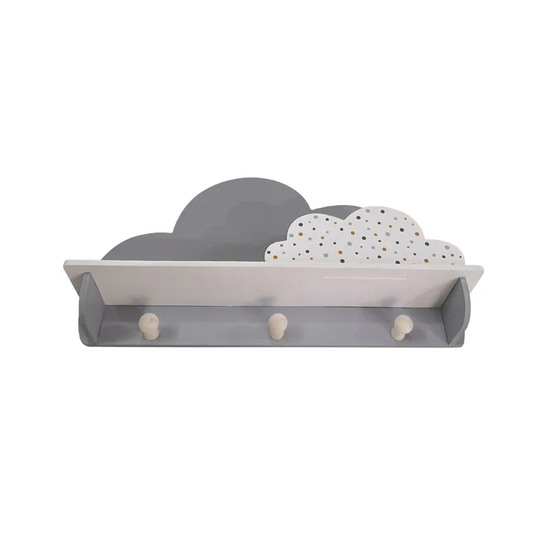 شلف دیواری اتاق کودک طرح ابر مدل MKids52-Gray